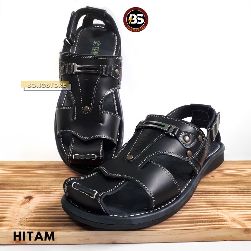 Sepatu sandal pria tali kulit asli sandal pria slide tali kulit asli sandal sepatu pria casual