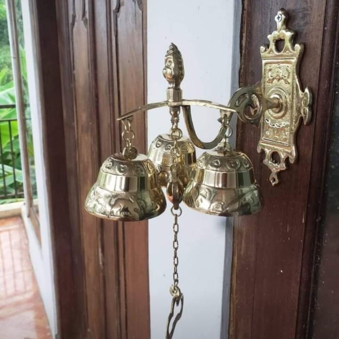 BEL PINTU KROMPYONG BESAR - LONCENG KUNINGAN ISI 3