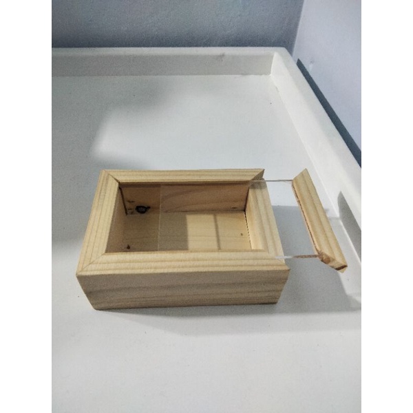 KOTAK BOX KAYU SLIDING ACRYLIC