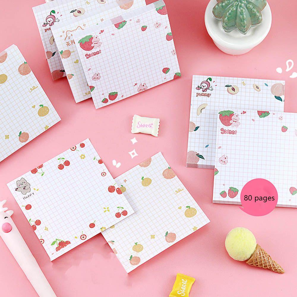 Pineapple Memo Pad Mini Strawberry Perlengkapan Kantor &amp; Sekolah Alas Tulisan Memo Note Handbook Decor Notepad