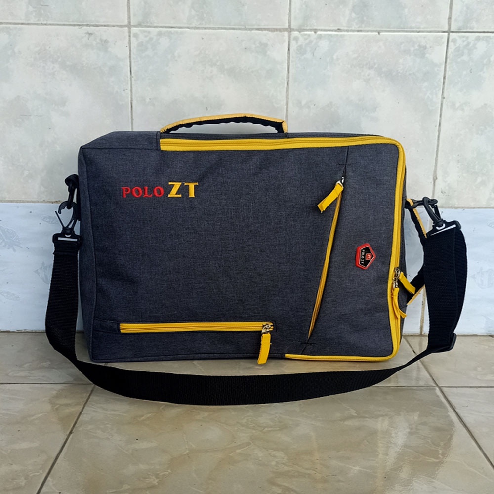 Tas Ransell 3 in one Polo ZT 87 Grey Originall Tas Triple fungsi tas kerja tas sekolah bisa di tenteng atau di gendong dan slempang Fre Rancofer