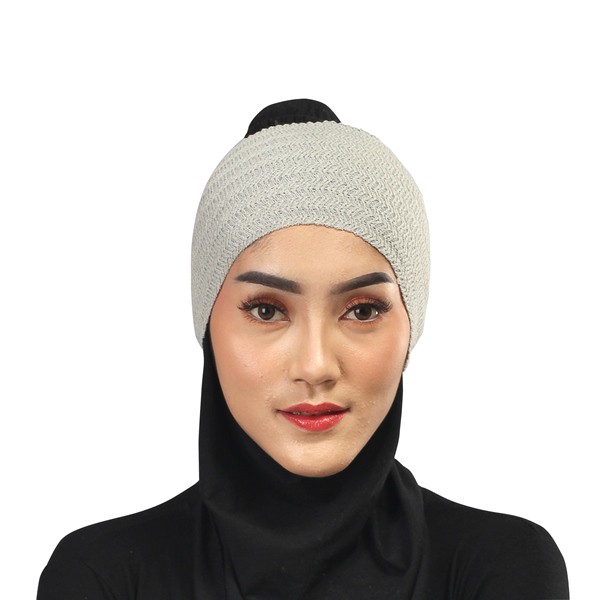 5 Warna Bandana Rajut Polos Zenatta Ciput Kerudung Dewasa Hitam Abu Marun Cream