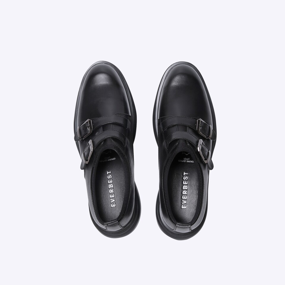 SEPATU FORMAL EVERBEST PRIA ORIGINAL PANTOFEL KULIT ASLI HITAM EM55