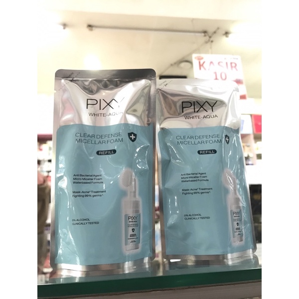 PIXY REFILL white aqua clear defense micellar foam