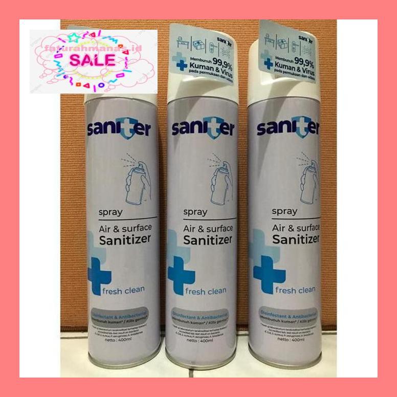 Kthmeg Saniter Air Sanitizer Aerosol 400Ml / Sanitizer Saniter Spray 400 Ml Meg50Keb