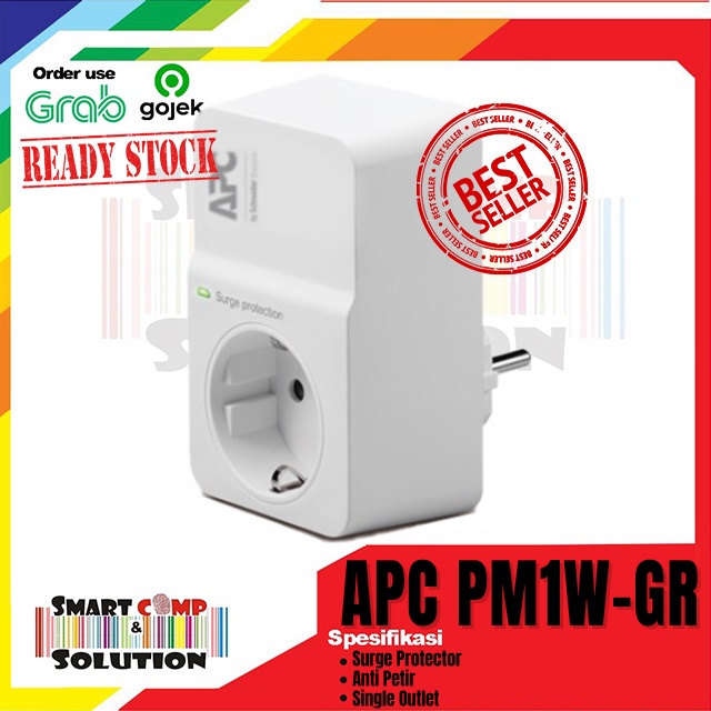 Stop kontak APC PM1WGR / PM1W-GR Socket Colokan Listrik Anti Petir