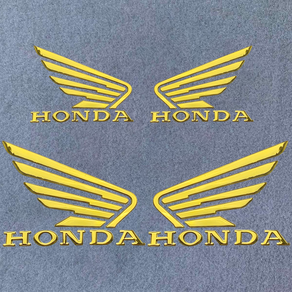 1 Pair HONDA Wings Emblem Logo Motor Stiker 3D Resin Gel Decal Aksesoris for Motor Honda Vario