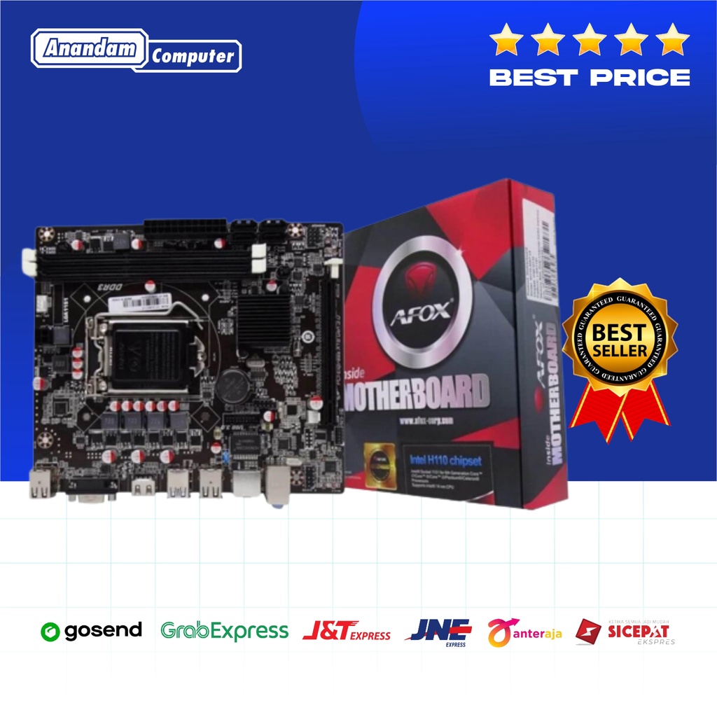 AFOX H110 (IH110-MA4-V2) DDR4 Intel LGA 1151 USB 3.0 m-ATX Motherboard