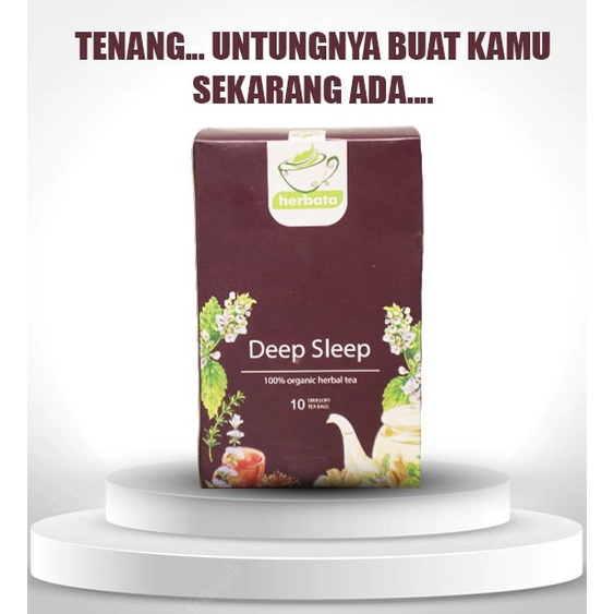 Minuman kesehatan herbal organic teh deep sleep tidur nyenyak lelap Tea