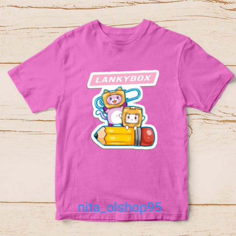 kaos lankybox terlaris baju kaos anak lanky box