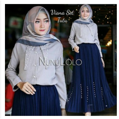 SET NEW Baju Setelan Tile Wanita Dewasa Kekinian Terbaru St Jocelyn Bhn Moscrepe Pesta Lebaran 2021