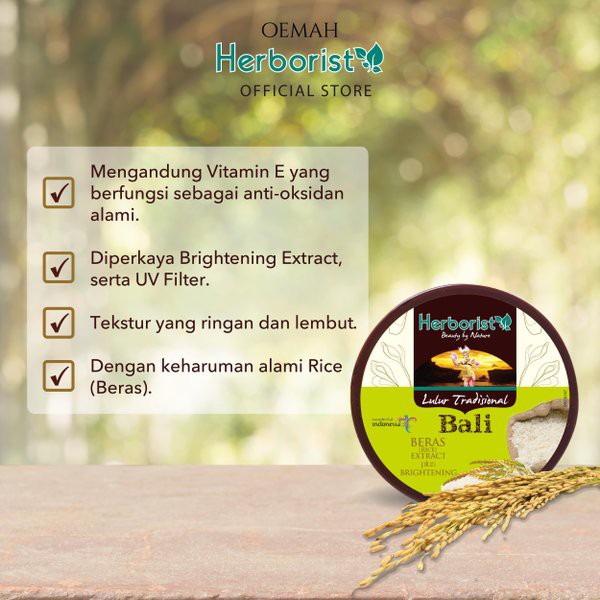 Herborist Lulur Bali Tradisional 100gr / 200gr | Herboris Lulur Bali-Lulur - BERAS