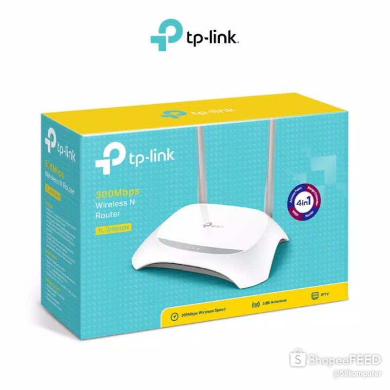 TP-LINK TL-WR 840N Router TP Link TL-WR840N Wifi Wireless N Router 300Mbps