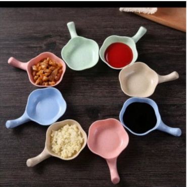 TEMPAT SAMBAL MANGKOK BAHAN JERAMI / TEMPAT SAOS KECAP / MANGKOK DAUN MINI SOUVENIR - BD