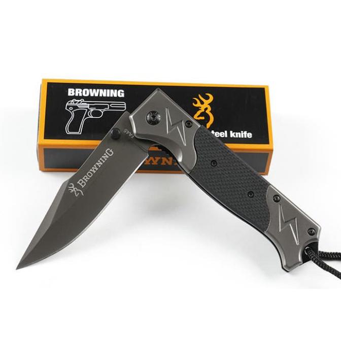 Cantik Pisau Lipat Browning Thunder Survival Outdoor Hunting Folding Knife Diskon