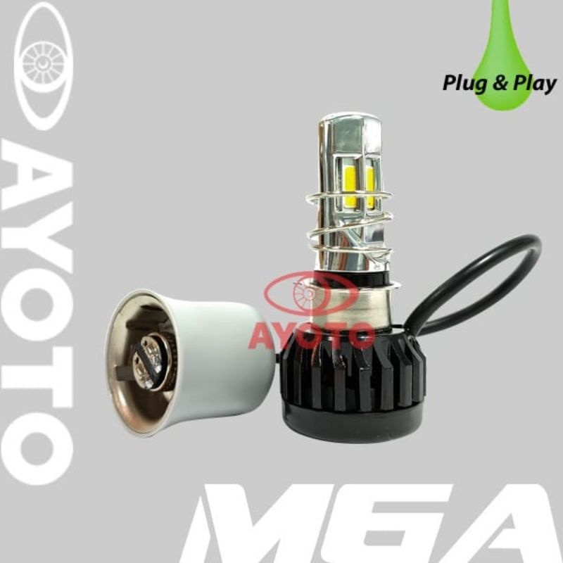 LAMPU LED motor 6 sisi AYOTO M6A AC &amp; DC H6 / H4 Untuk motor HI/LO