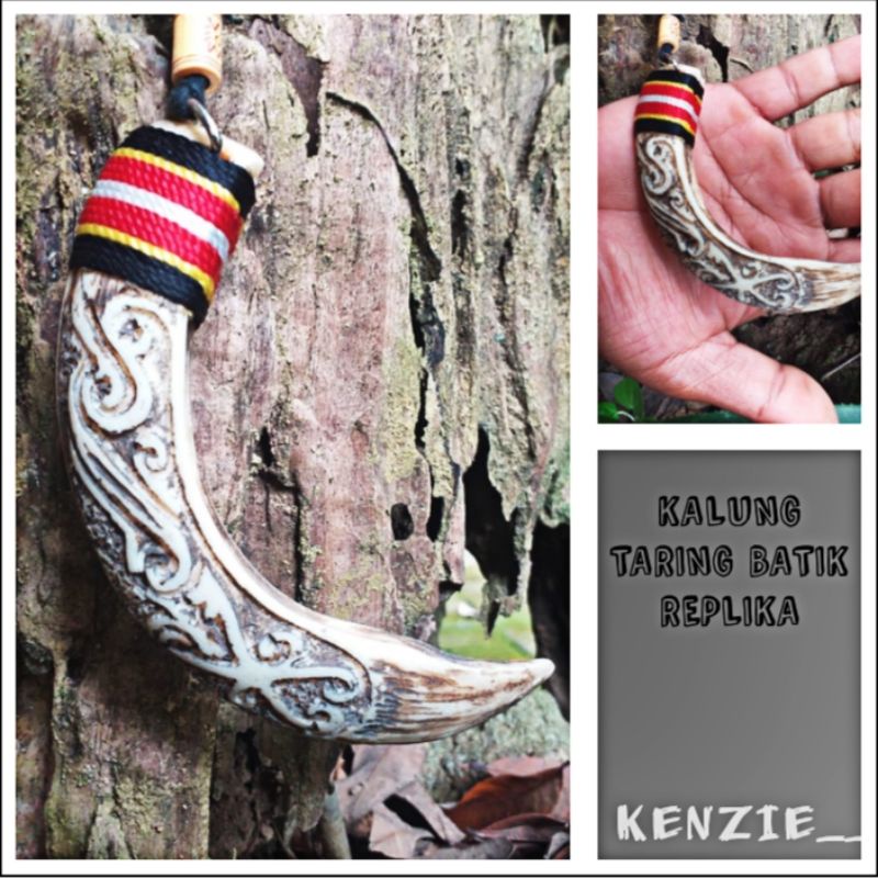 KALUNG TARING BABI BATIK ETNIK KALIMANTAN
