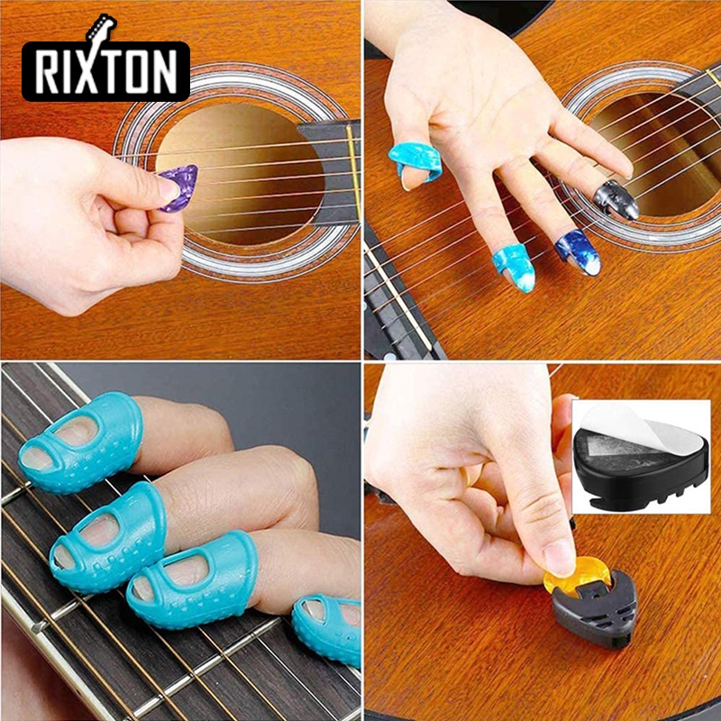 Rixton Alat Gitar Mengubah Kit 65 Pcs Strings Pick Capo Winder &amp; Cutter Tuner Aksesoris String Kit