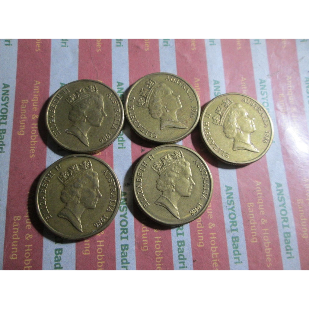koin koleksi 1 dollar australia paket 5 keping iklan m016