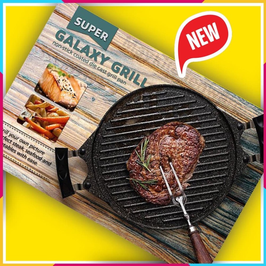 Grill Pan super galaxy Marble - Panggangan Bbq Anti Lengket Super Galaxy Grill - original grill bbq