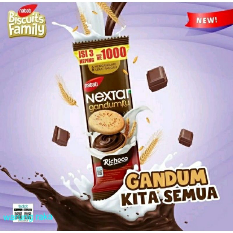 nabati nextar gandumku richoco,,1 pack isi 10 pcs