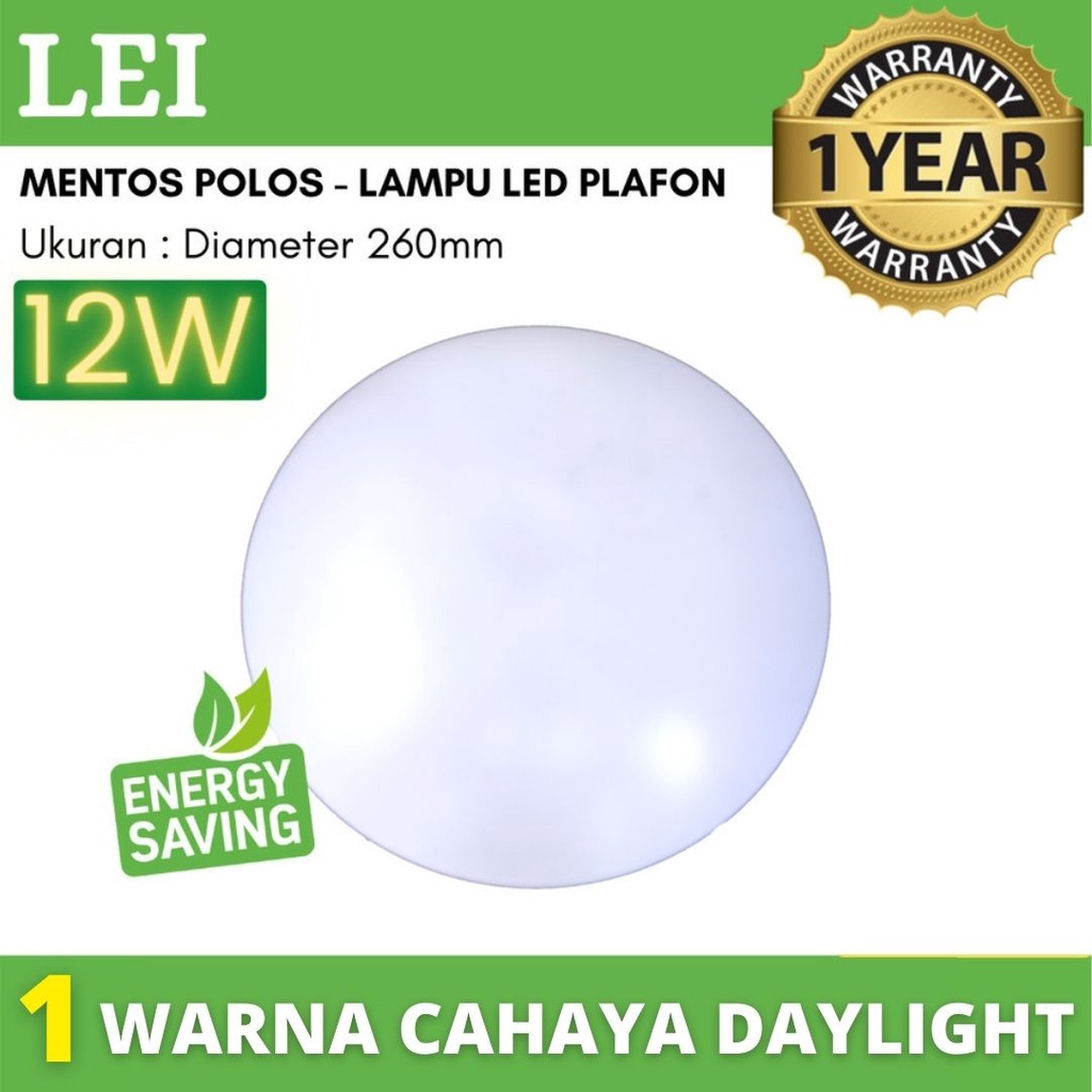 [READY] LED Lampu Plafon Lampu Hias Ceiling 12 Watt 6500K / 1 Warna Cahaya - Putih