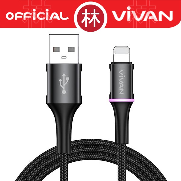 Vivan VDL100 Data Cable Lightning With LED Light 2.4A