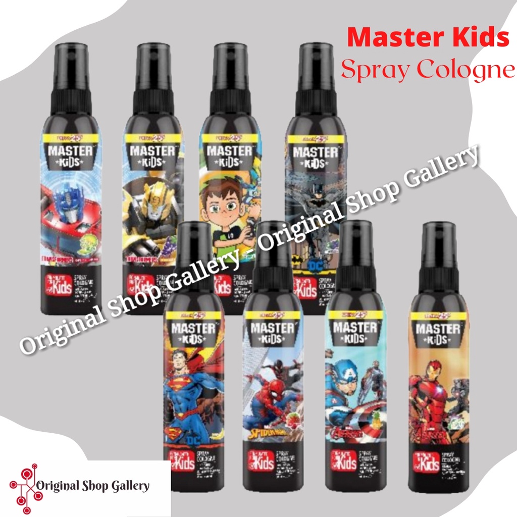 Master Kids Spray Cologne Superman Spiderman Batman Captain America Ben10 || Parfum Anak Laki-Laki K