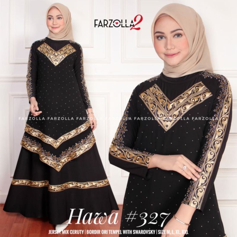 GAMIS WANITA TERBARU MODERN MURAH / GAMIS TURKI BORDIR WANITA MUSLIM SYAR'I HITAM / DRESS MUSLIMAH