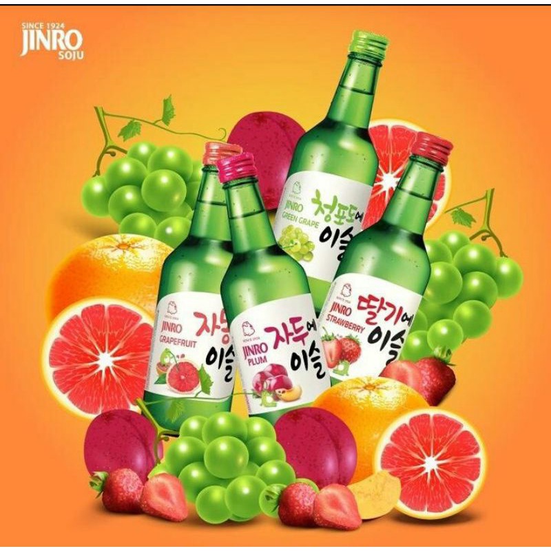 Soju Jinro Plum 360ml botol Chamisul Jinro Chamisul Plum  Soju import 360ml Soju Korea jinro Plum