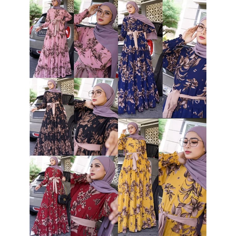 [PROMO CUCI GUDANG] GAMIS SEPATU BAHAN KATUN TEBAL & ADEM// MONALISA KATUN JEPANG ORI//GAMIS MOTIF B