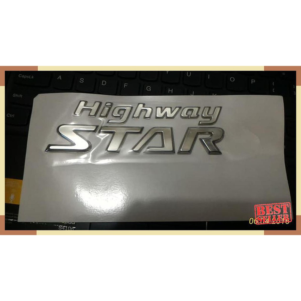 Emblem bagasi " HIGHWAY STAR " HWS Livina HWS Serena HWS