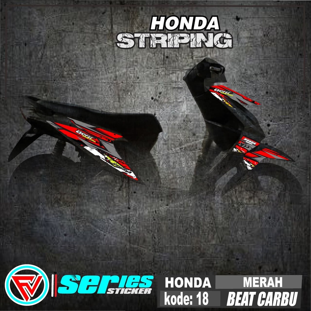 (cod) striping beat karbu 2008-2012 [18] variasi sticker skotlet list body motor