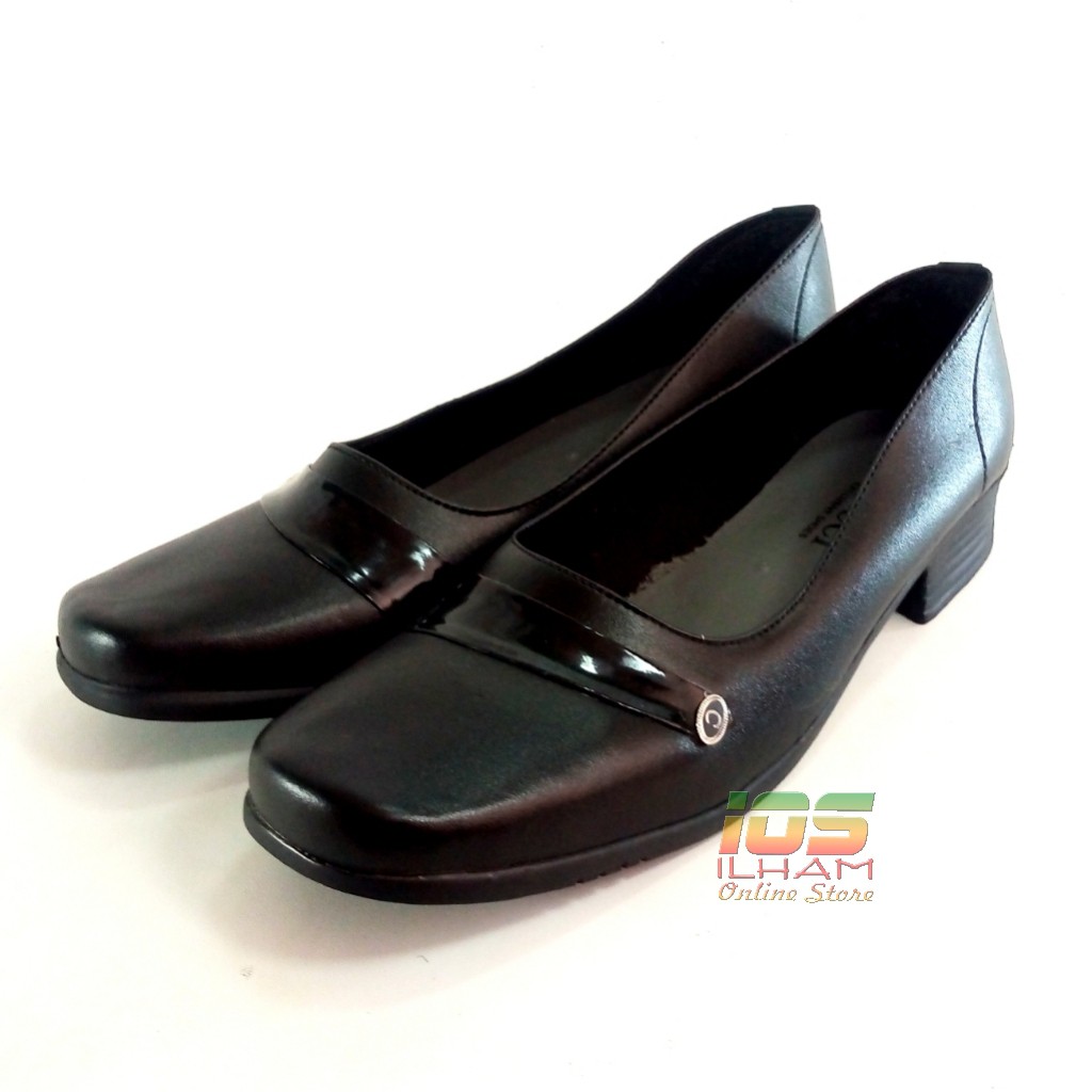 G.07 Sepatu Pantofel Wanita Guru Kerja Kantor Hak 3cm Size 37-41