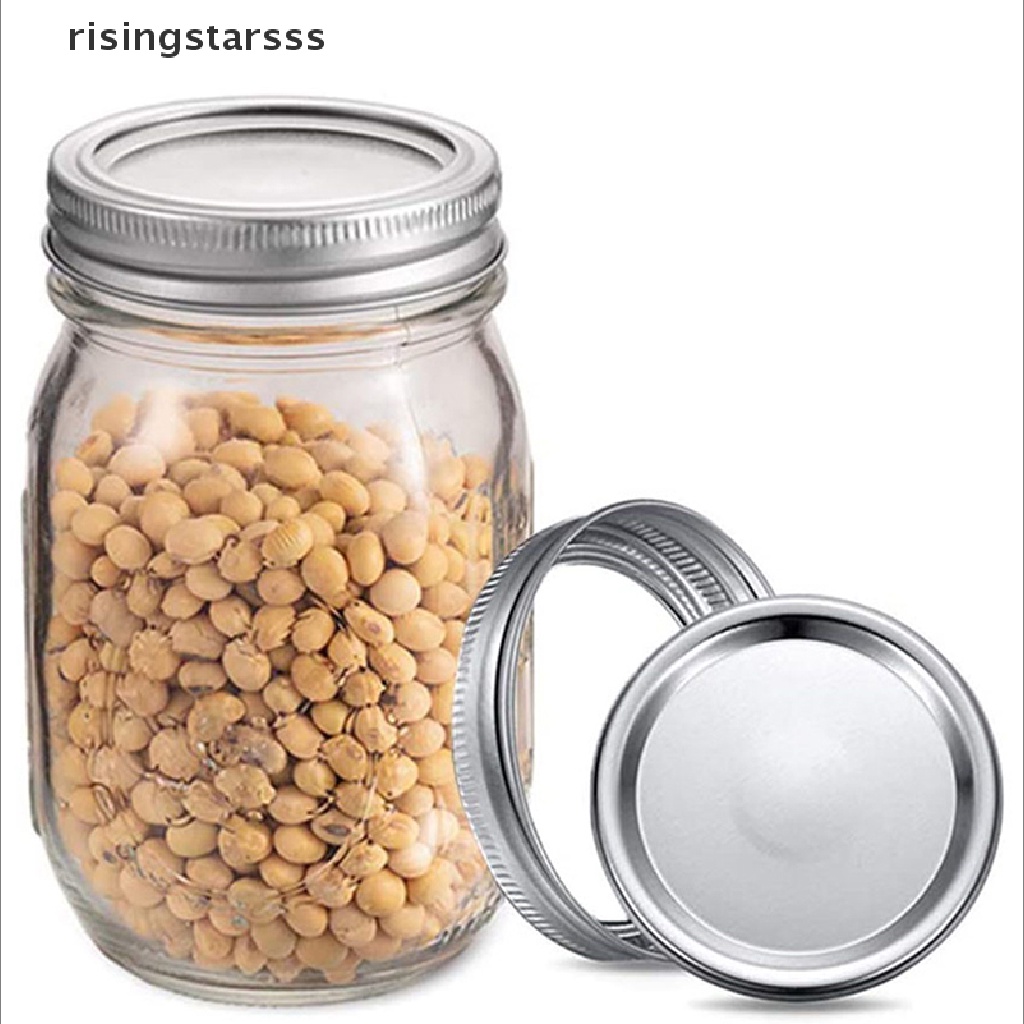 Rsid Span-new Canning Lid Regular Mouth Mason Jar Lid And Bands Tutup Stainless Steel Mulut Lebar Jelly