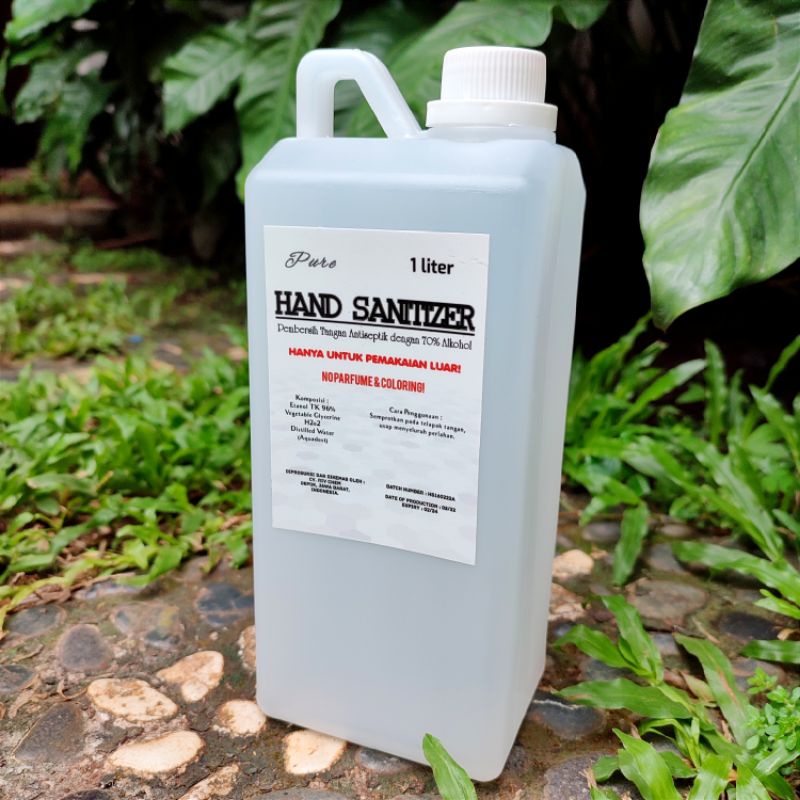 Hand Sanitizer Cair 1 Liter Spray Natural Tanpa Pewarna & Pewangi
