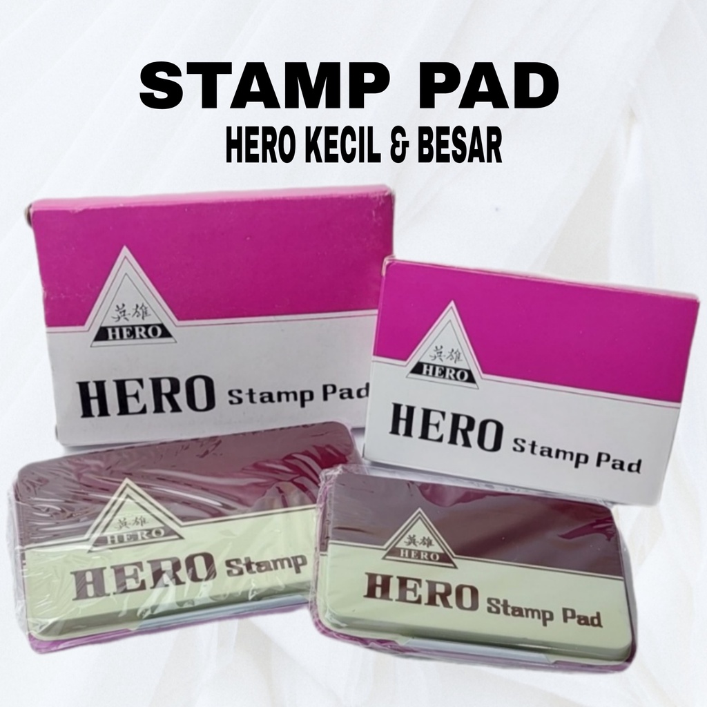 

Stamp Pad / Bantalan Stempel / Bak Stempel + Tinta Hero Kecil dan Besar