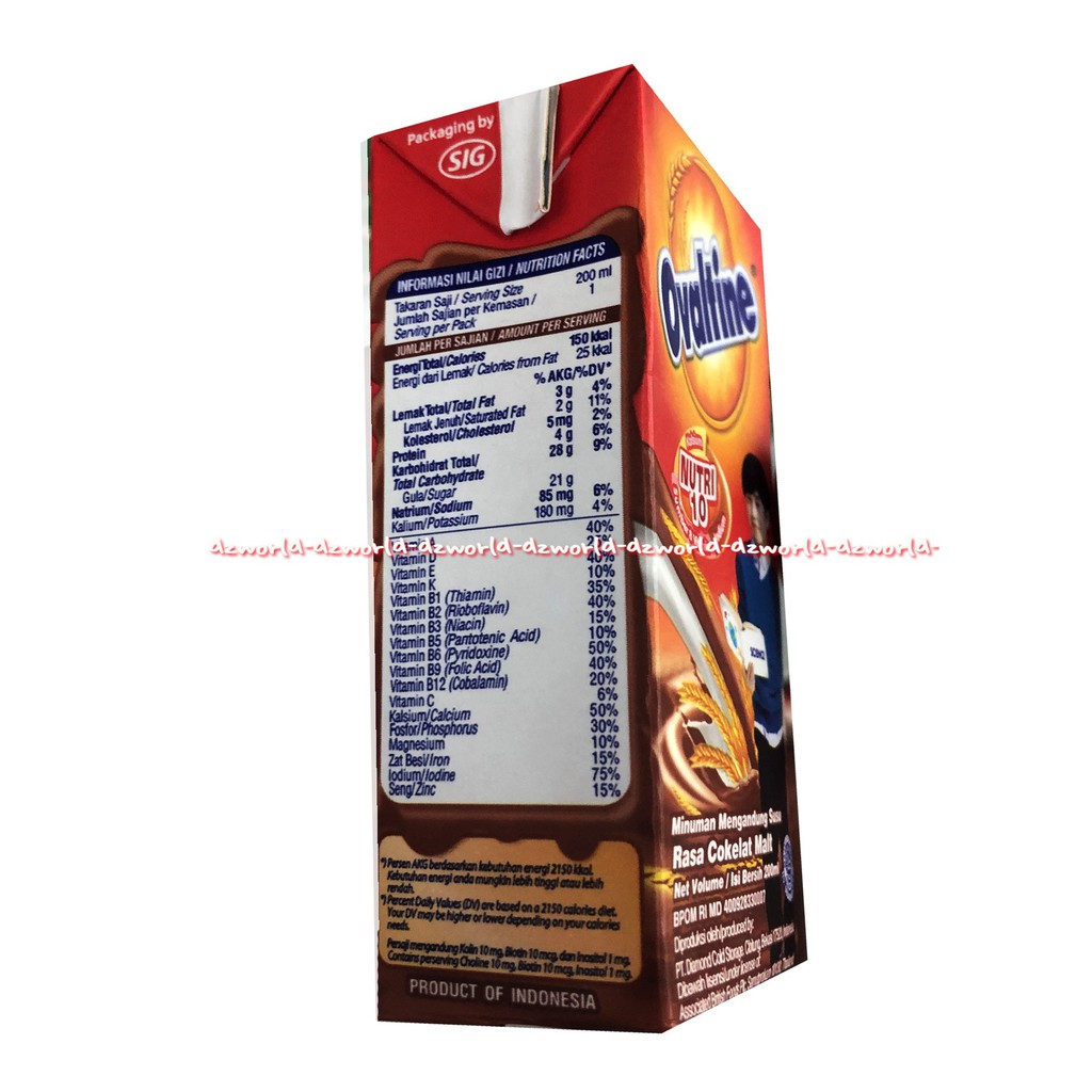 Ovaltine UHT Nutri 10 Rasa Cokelat Malt 200ml Susu Ovaltine Susu UHT