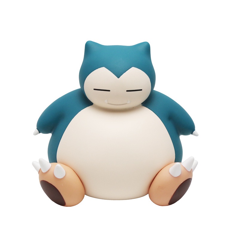 16cm Pokemon Snorlax Piggy Bank Cartoon Vinyl Money Box Ornamental Figure Toy