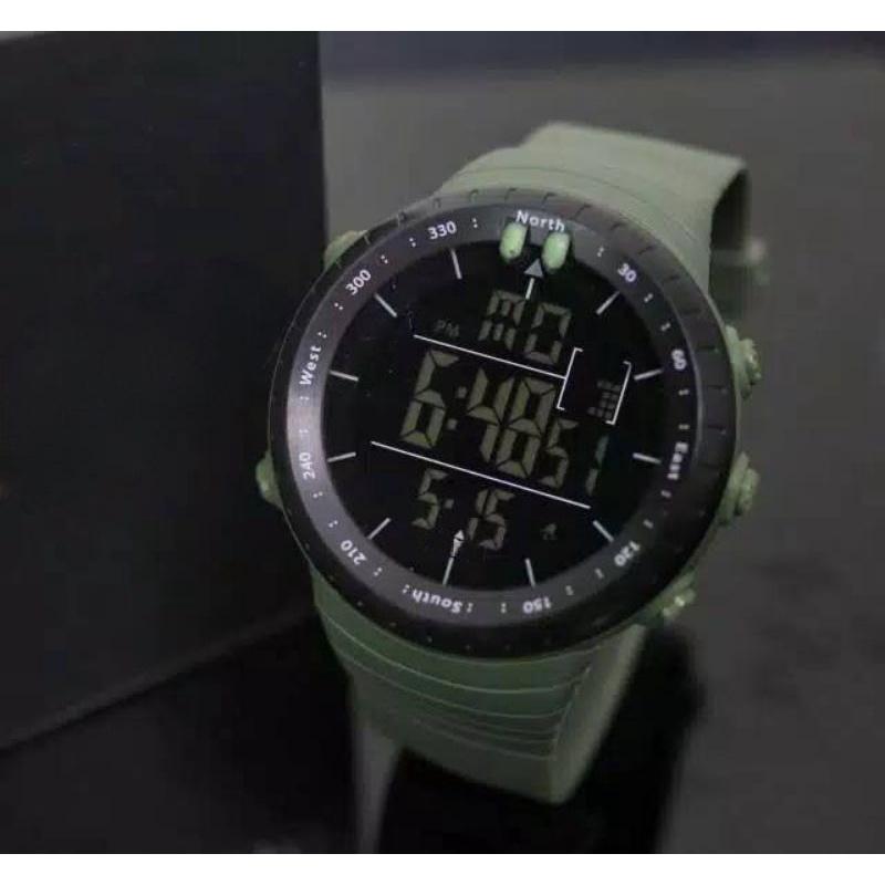 Jam Tangan Pria Sporty Sunto Corre Digital Strap Rubber Anti Air Hitam FASHION KARET ANALOG QUARTZ MEWAH ELEGAN