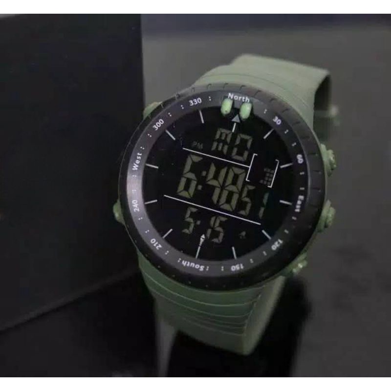 Jam Tangan Pria Sporty Viral Corre Digital Strap Rubber Anti Air