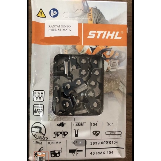 Rantai Senso STIHL 52T 52 mata 070 rantai belah