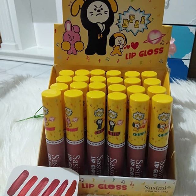 [Per Batang] Lipcream / Lip Gloss Sasimi BT21 Kuning