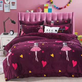 Set Sprei Sarung Bantal Dan Selimut Dengan Bahan Flannel  