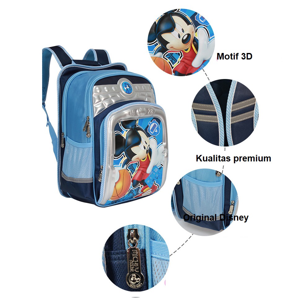 Tas Sekolah model Ransel / Tas Backpack Mickey Minnie ORIGINAL UKURAN BESAR