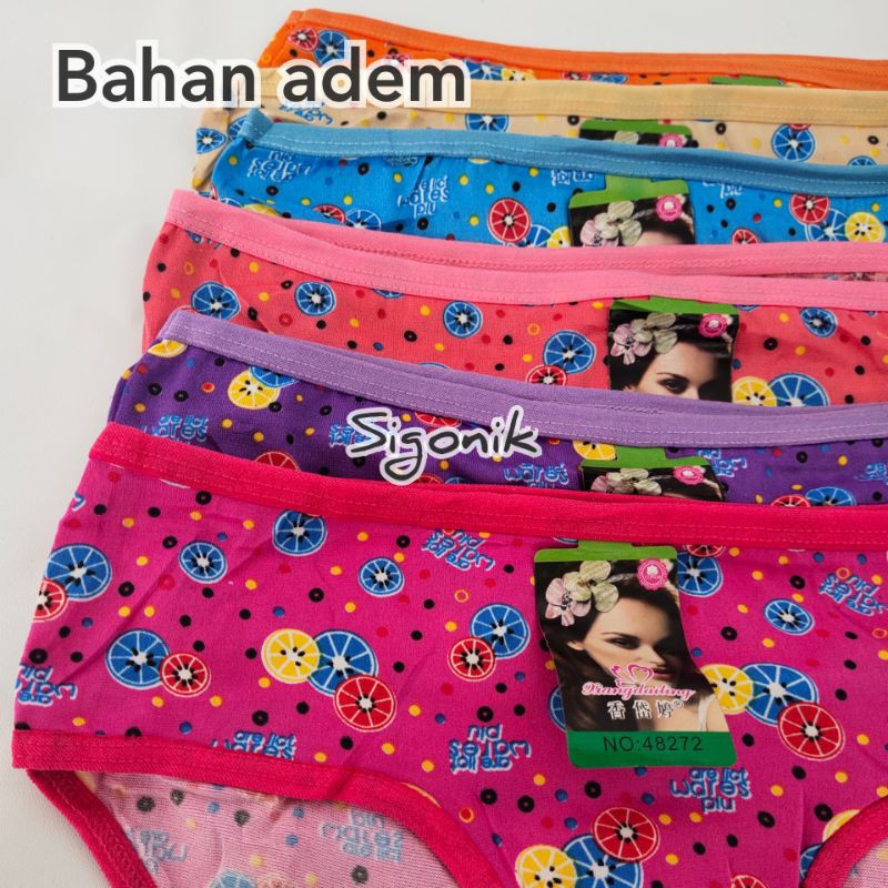 CD Celana Dalam Wanita Remaja ABG Cewek Motif XDT Perempuan All size warna Cerah Murah Adem