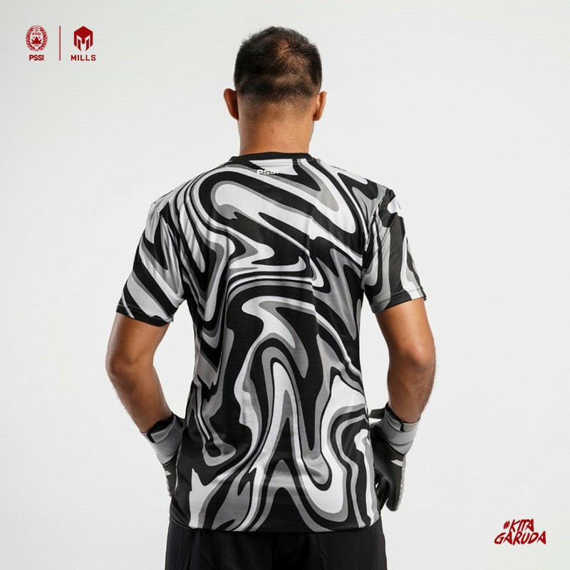 JERSEY KIPER TIMNAS INDONESIA 2020 MILLS 1020GR HOME JERSEY KEEPER PLAYER ISSUE ORIGINAL CHARCOAL