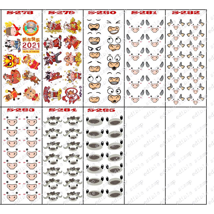 

Edible Stamp Imlek Stiker Makanan Edible Stiker Edible Image Edible Print Sticker Makanan Edible pic