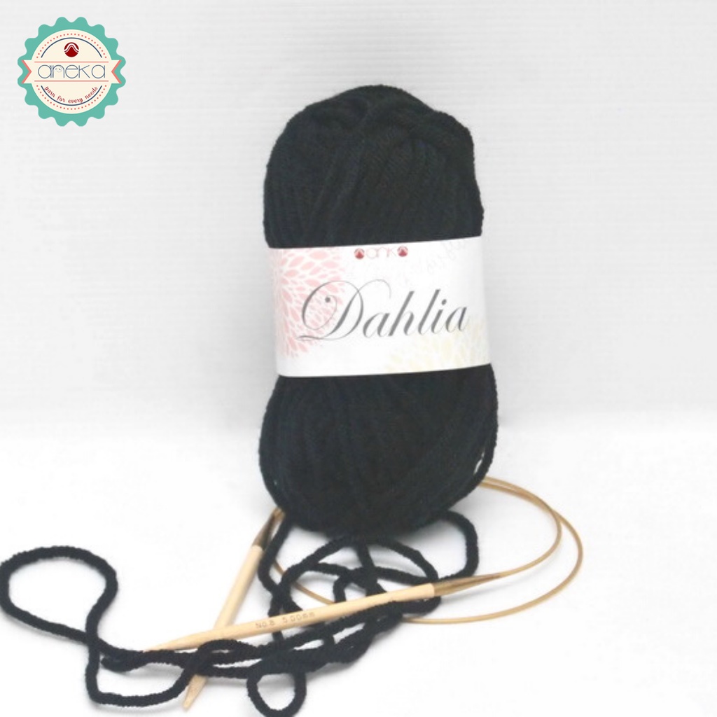 Benang Rajut Karpet Dahlia / Carpet Yarn - 1920 ( Hitam )