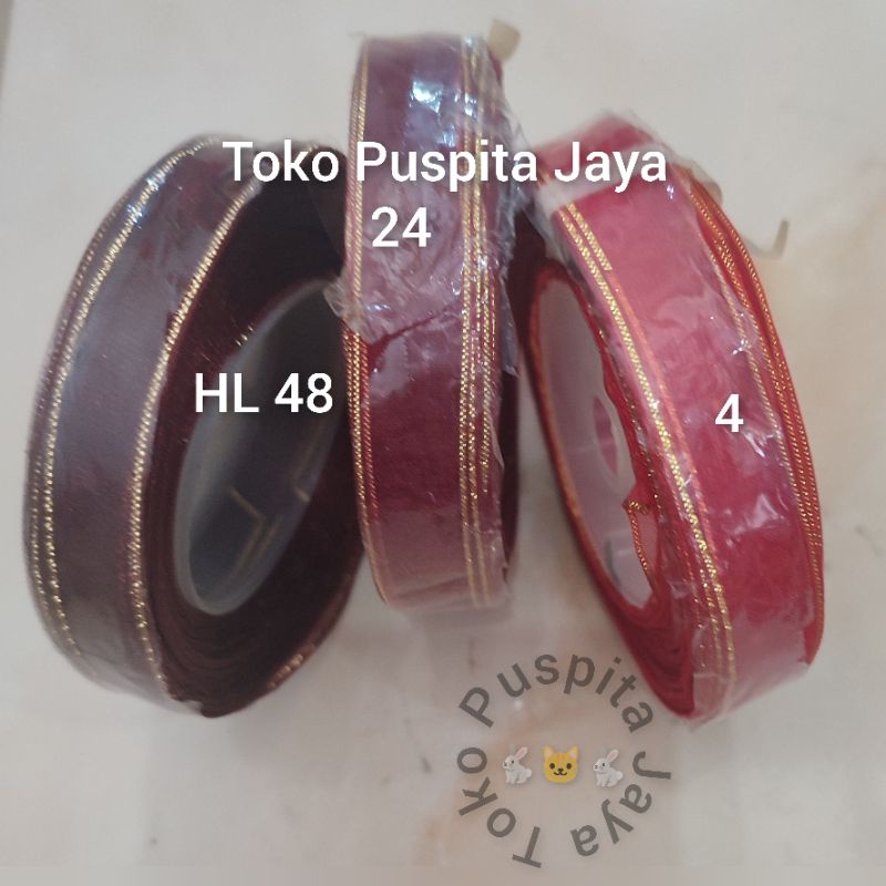 

Pita organdi list emas/Pita organza list emas 1/2